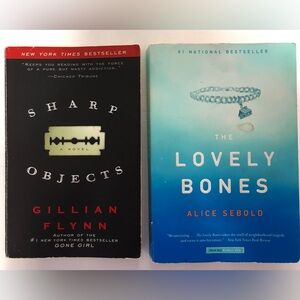 LOVELY BONES & SHARP OBJECTS Thriller Novels